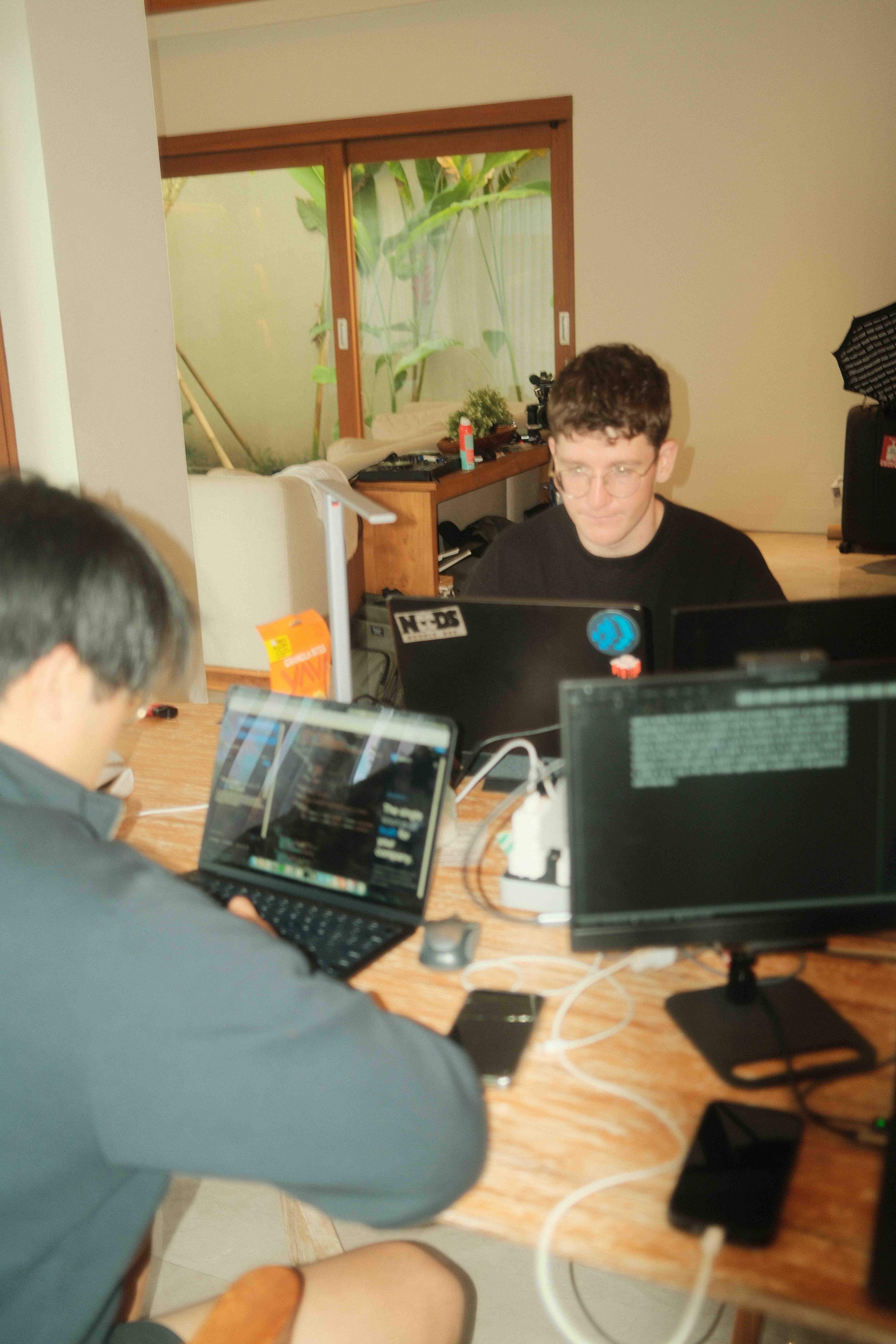 Team working at desks