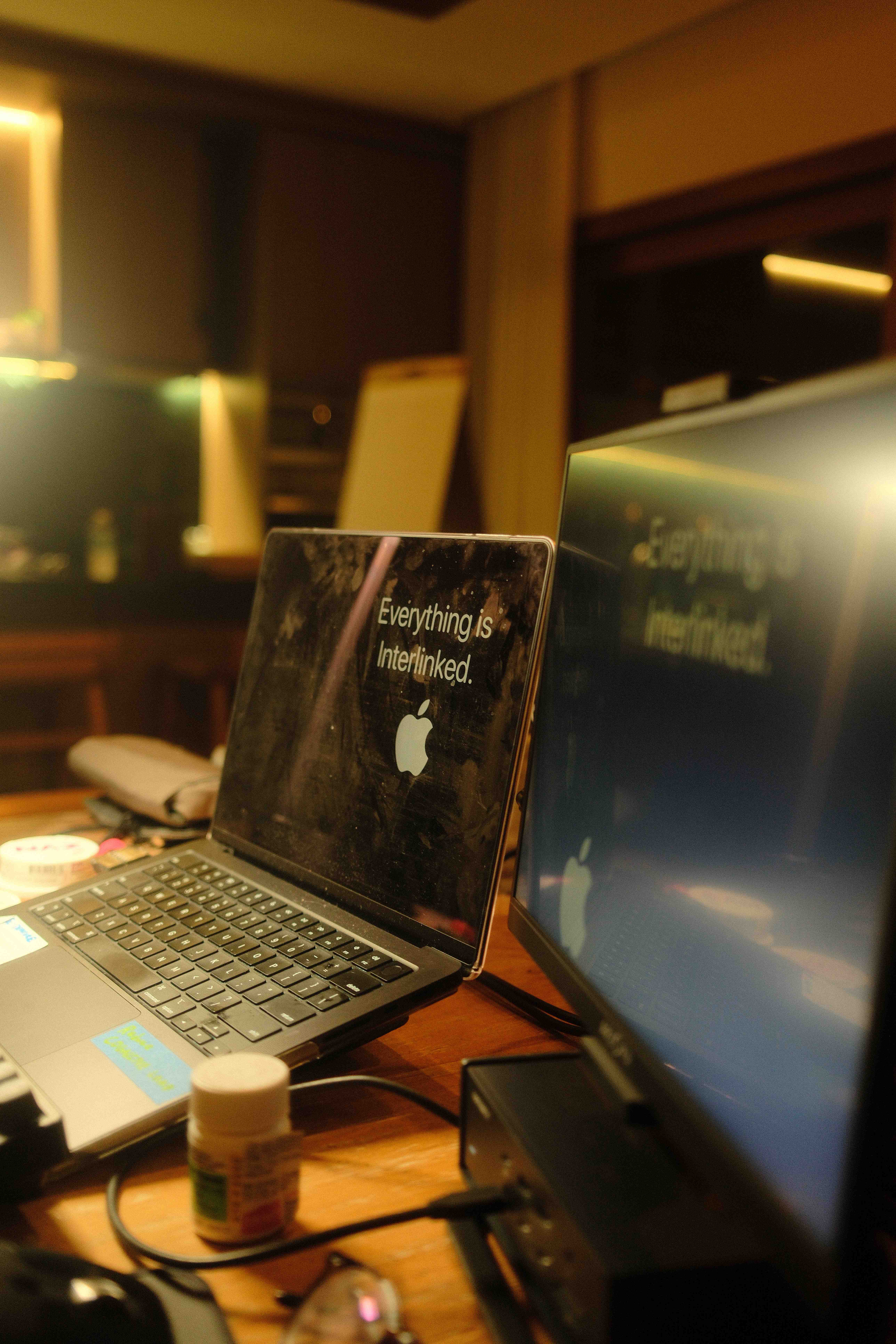 Laptop showing Interlinked branding