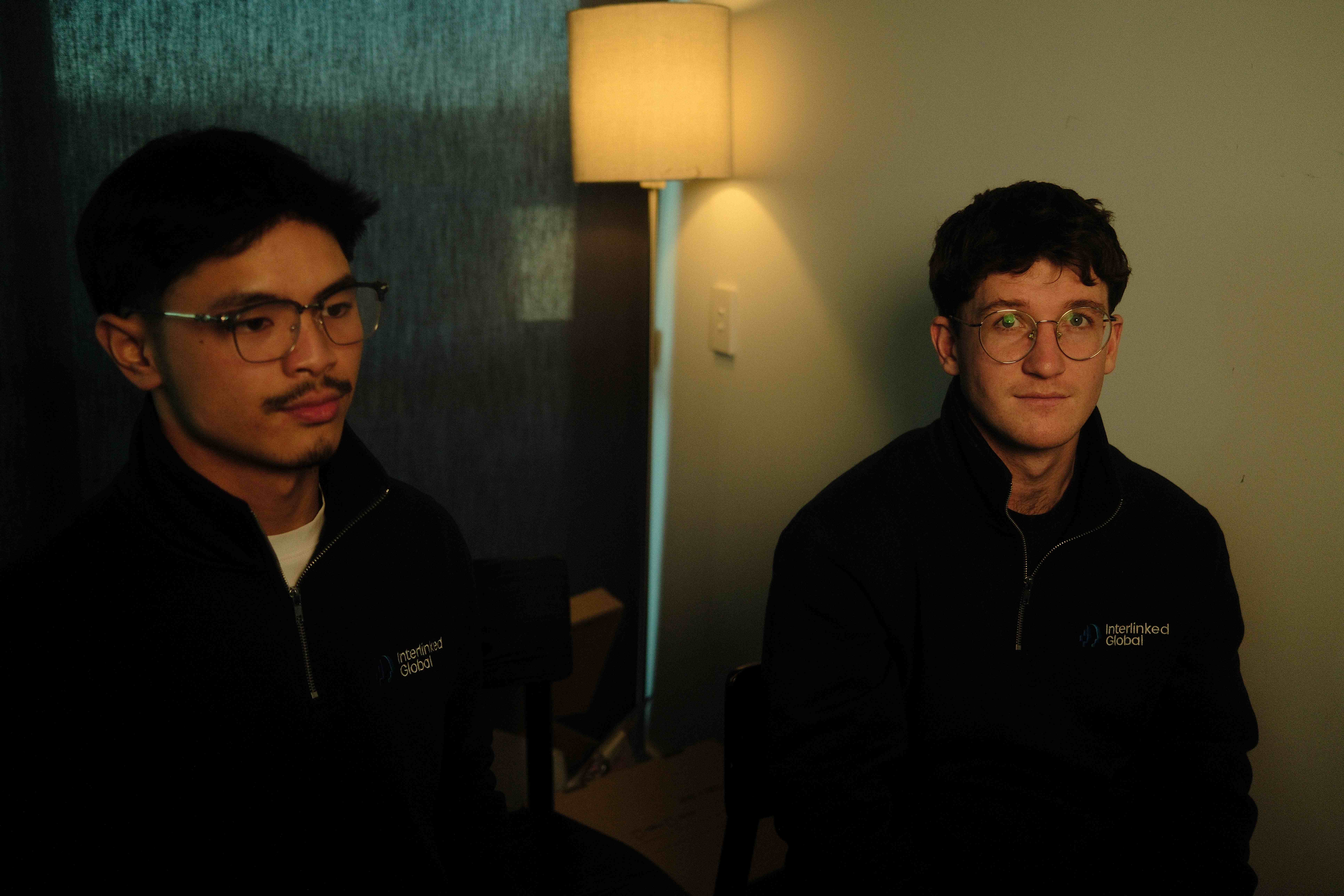 Two team members collaborating